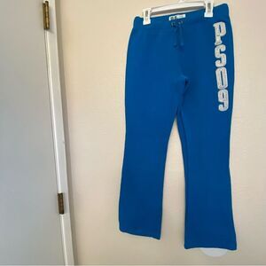 Aeropoatale P.S. bright blue sweatpants girls bootcut cozy size 12